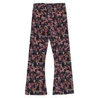 Navy Floral Flared Leggings