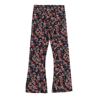Navy Floral Flared Leggings