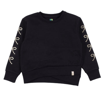 Black Bow Girls Sweater