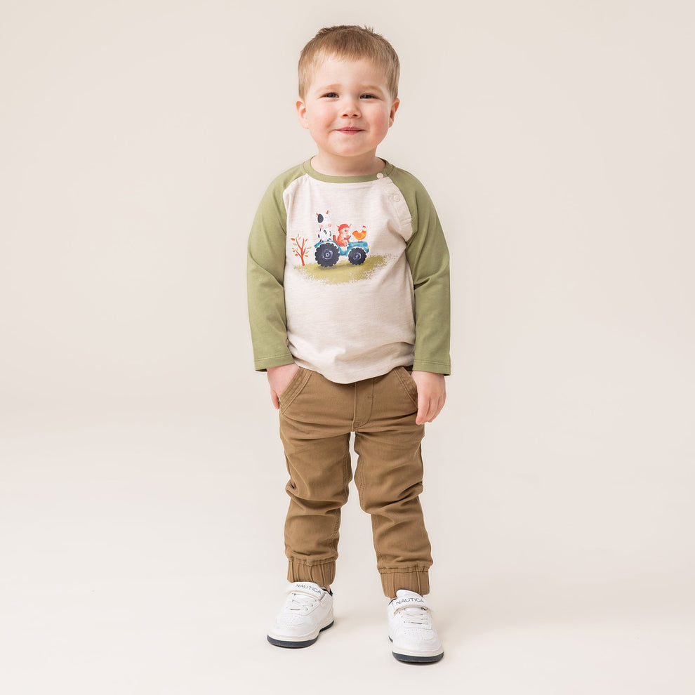 Baby Boy Olive Long Sleeve T-Shirt
