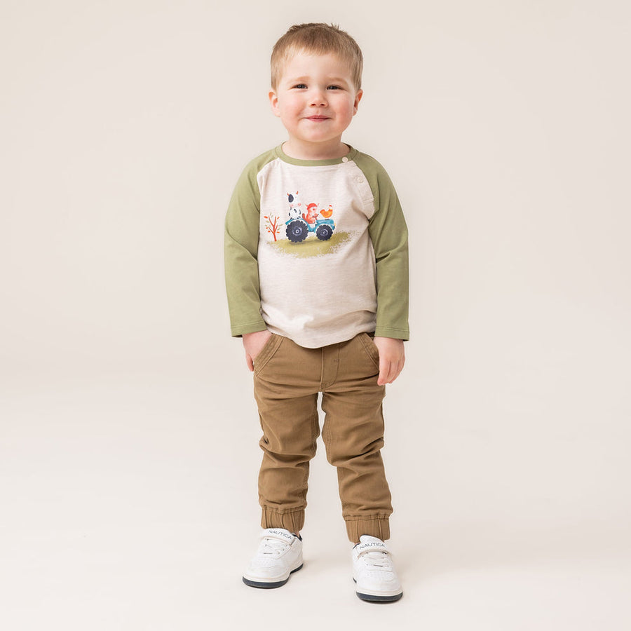 Baby Boy Olive Long Sleeve T-Shirt