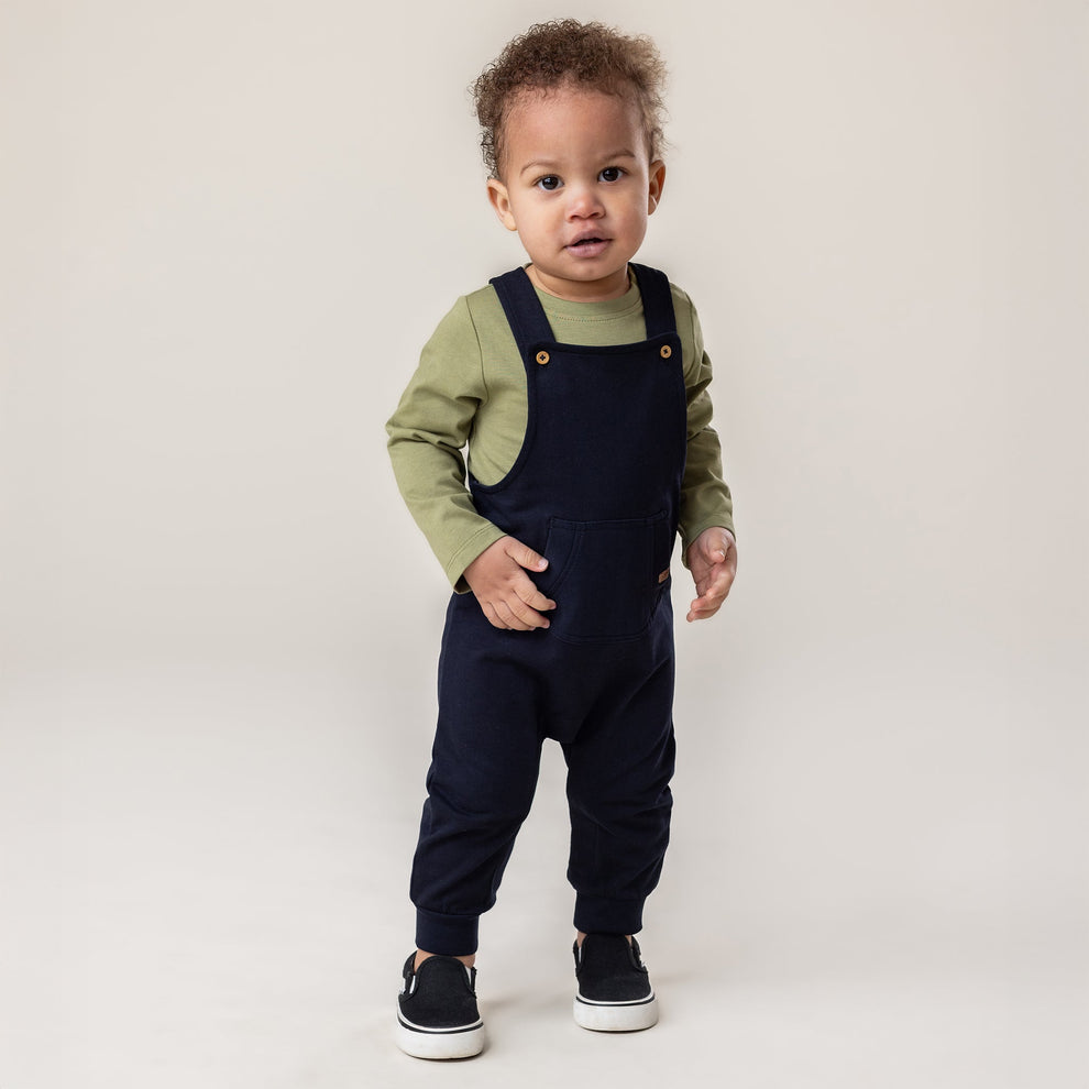 Baby Boy Navy Overalls