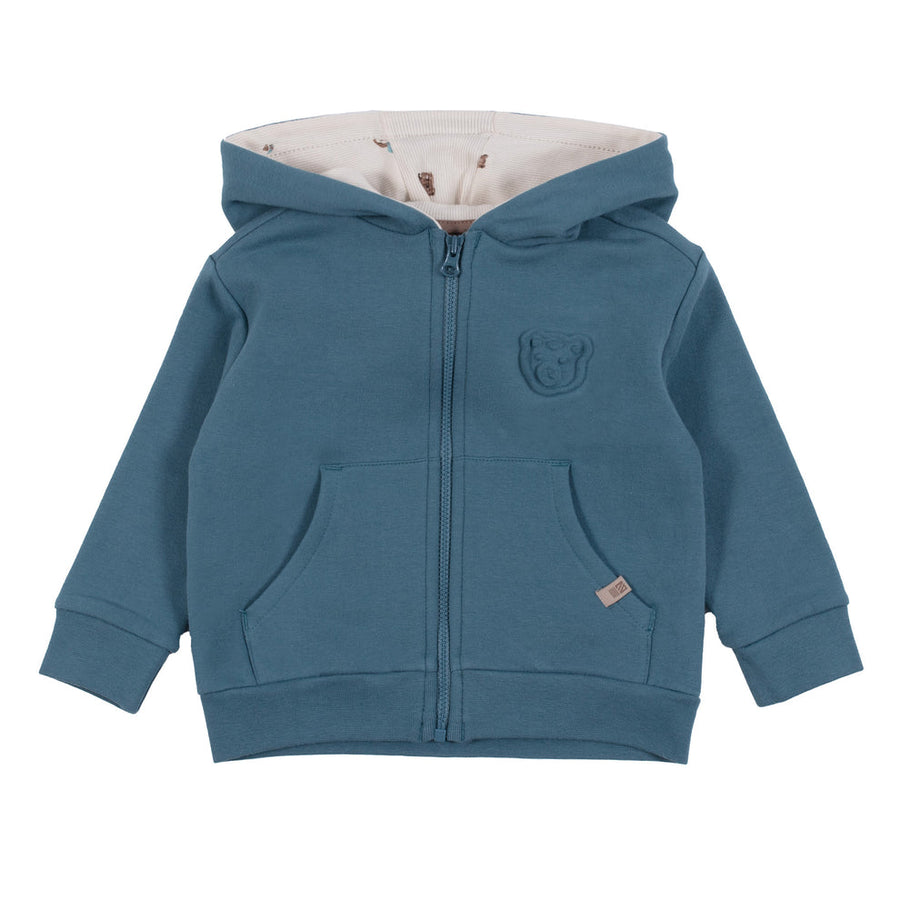 Baby Boy Teal Two-Piece Hooded Jacket Set