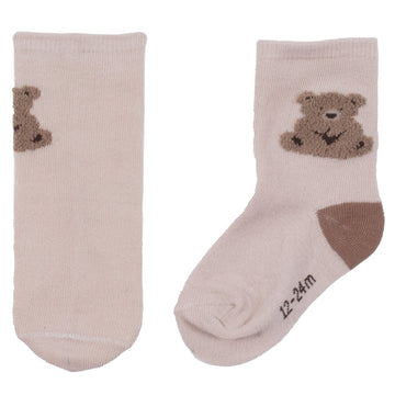 Beige Bear Baby Boy Socks
