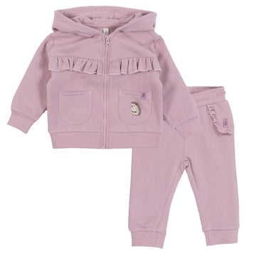 Baby Girl Lilac Two-Piece Hooded Jacket Set