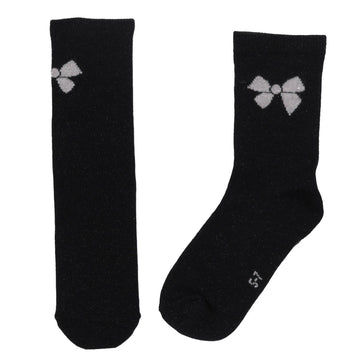 Baby Girls Black Bow Socks