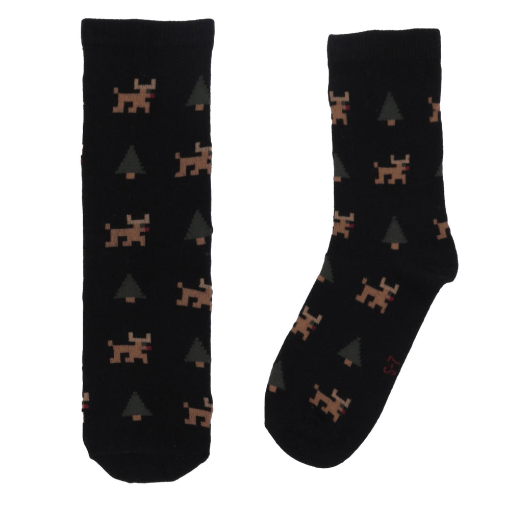 Black Reindeer Baby Boy Socks