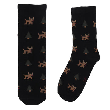 Black Reindeer Baby Boy Socks
