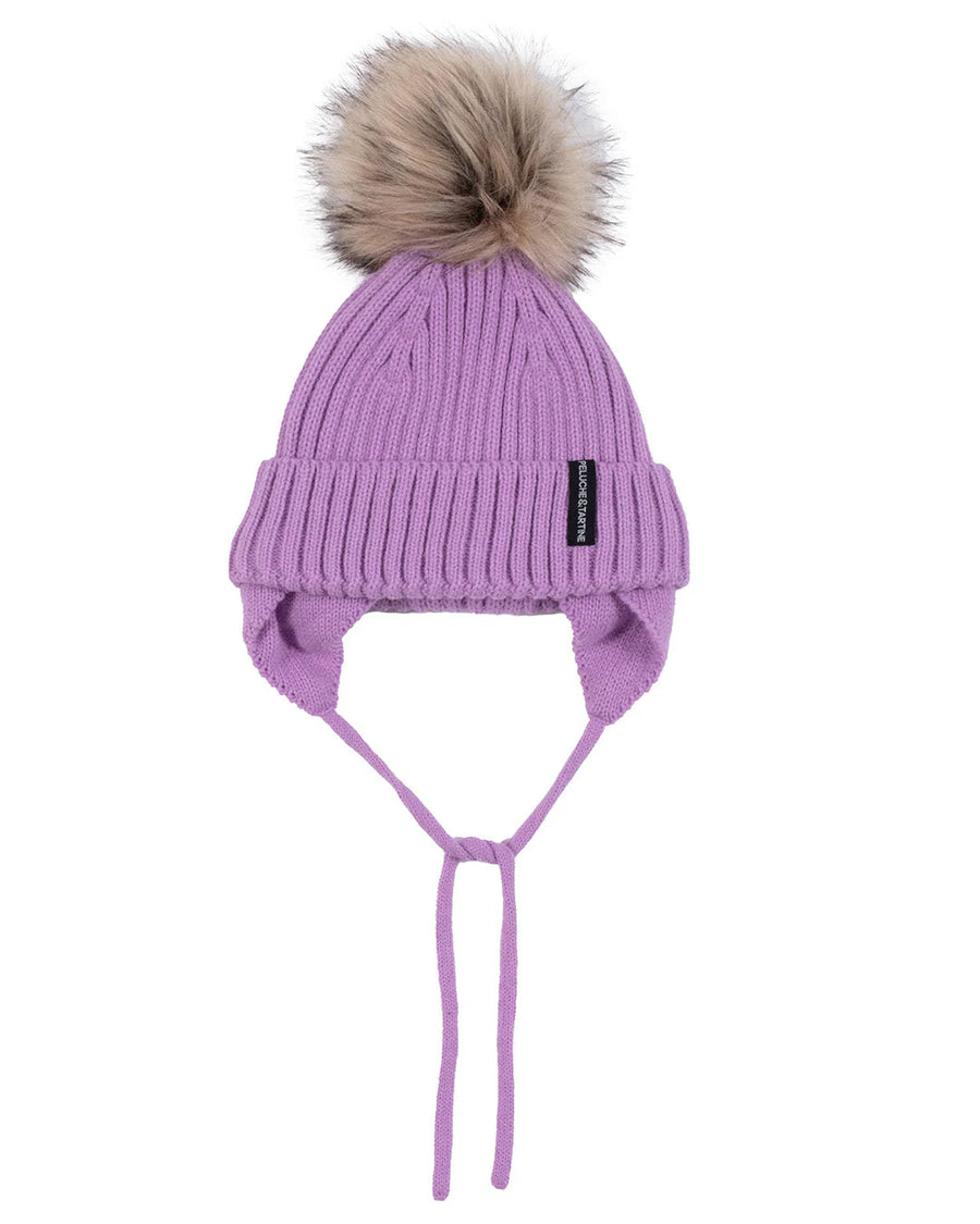 Cora-Lee Girls Lilac Knit Hat