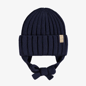 Navy knit beanie, baby