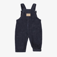 Navy blue overalls, baby
