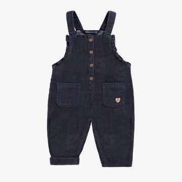 Navy blue overalls, baby