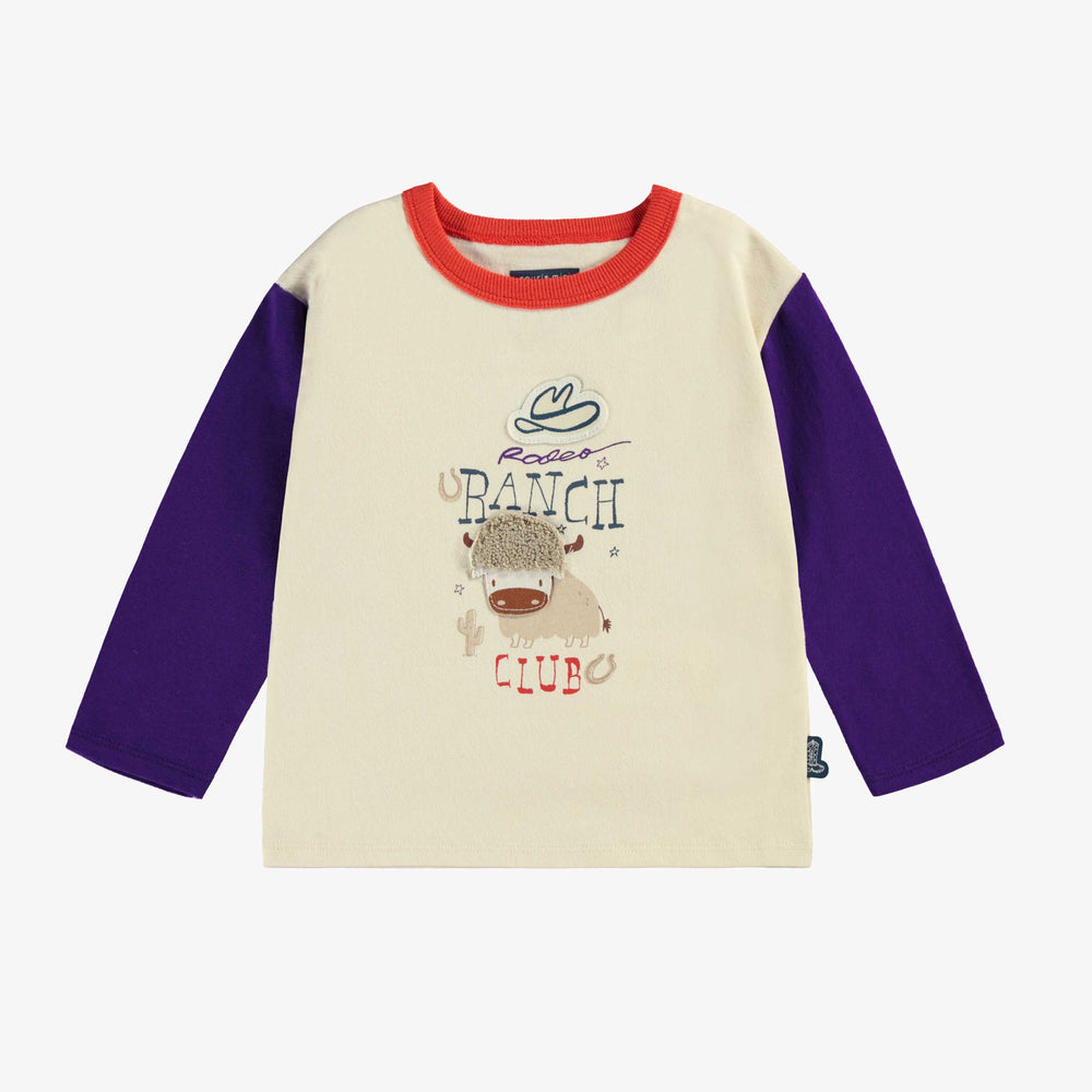 Beige t-shirt with illustration, baby