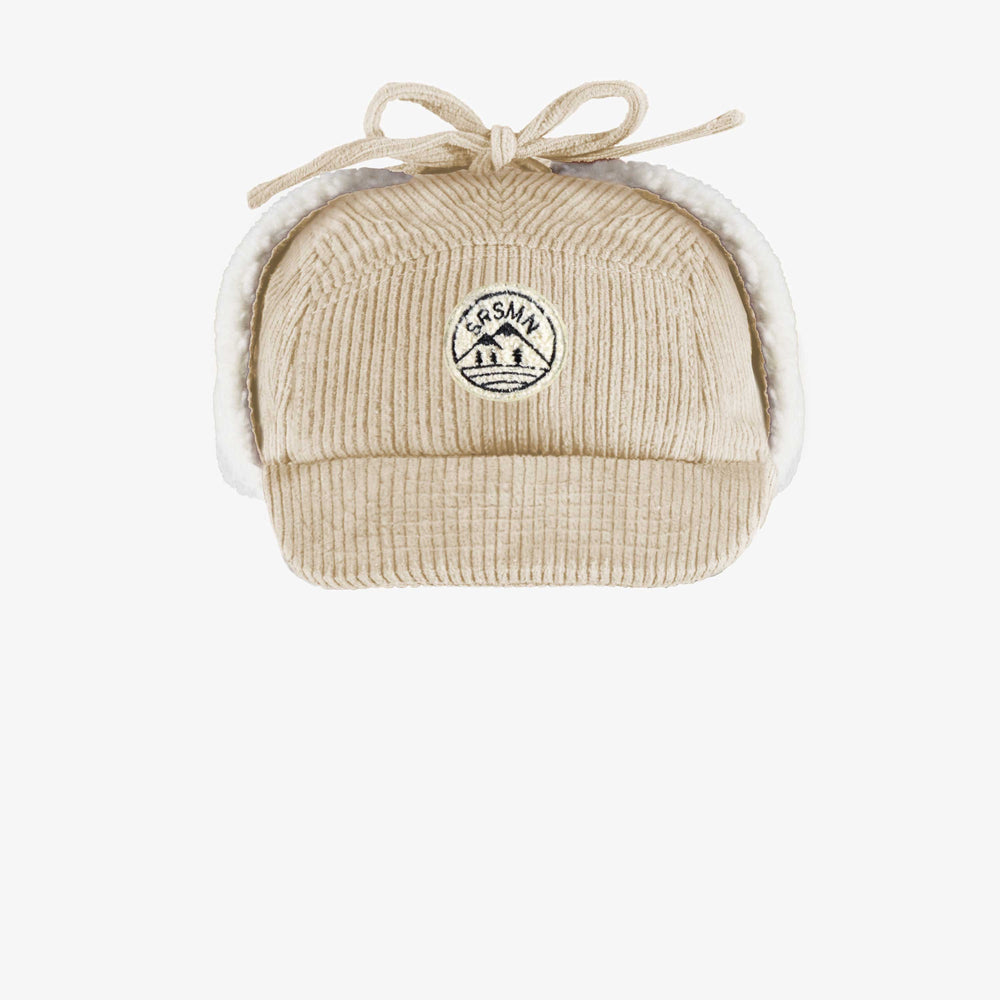 Cream corduroy cap, baby