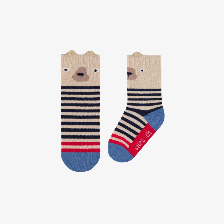 Cream striped socks, baby