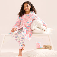 Big Hearts Fuzzy Fleece Robe