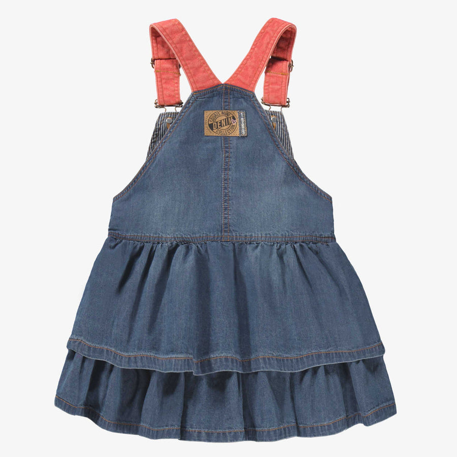 Blue denim pinafore dress, child