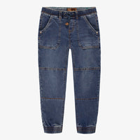 Blue jogger-style jeans, child