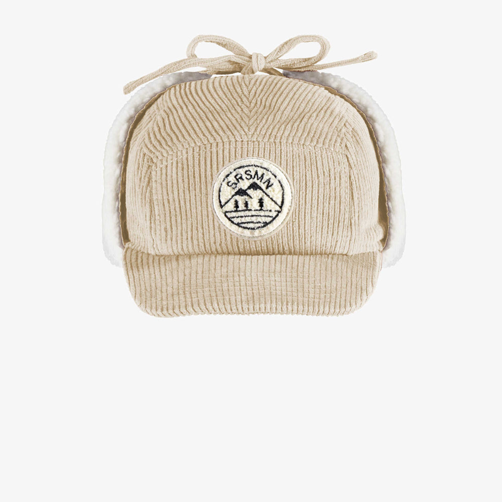 Cream corduroy cap, child