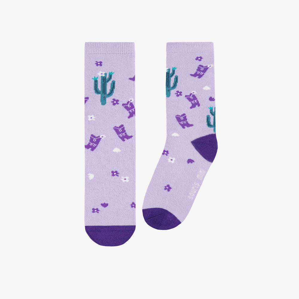 Purple patterned socks, child