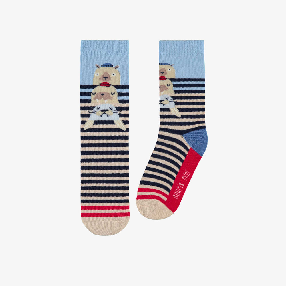 Cream striped socks, child
