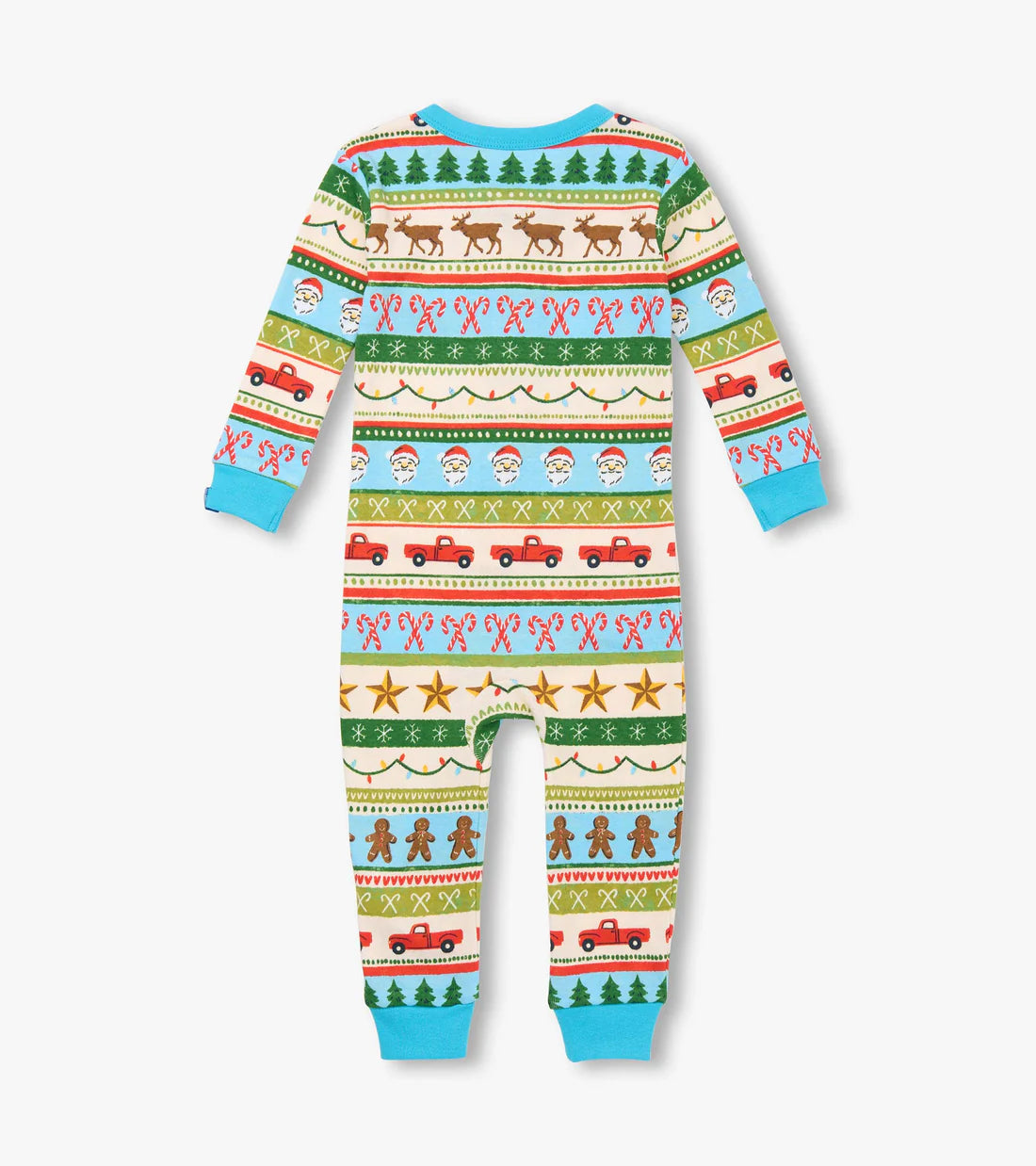 Baby Blue Fun Fair Isle Cotton Sleeper