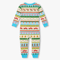 Baby Blue Fun Fair Isle Cotton Sleeper