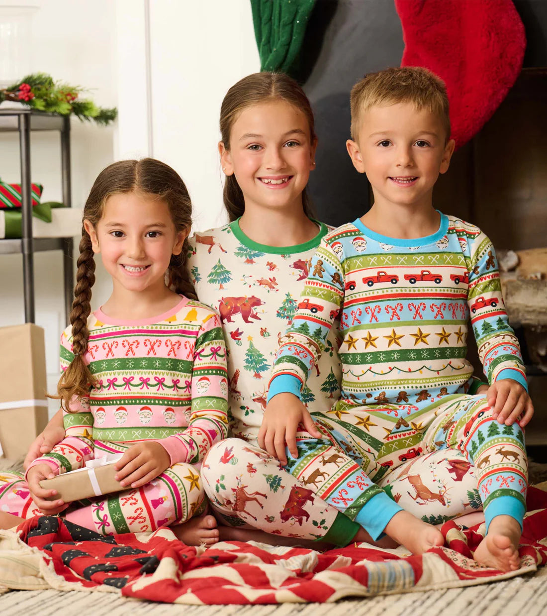 Blue Fun Fair Isle Cotton Pajama Set