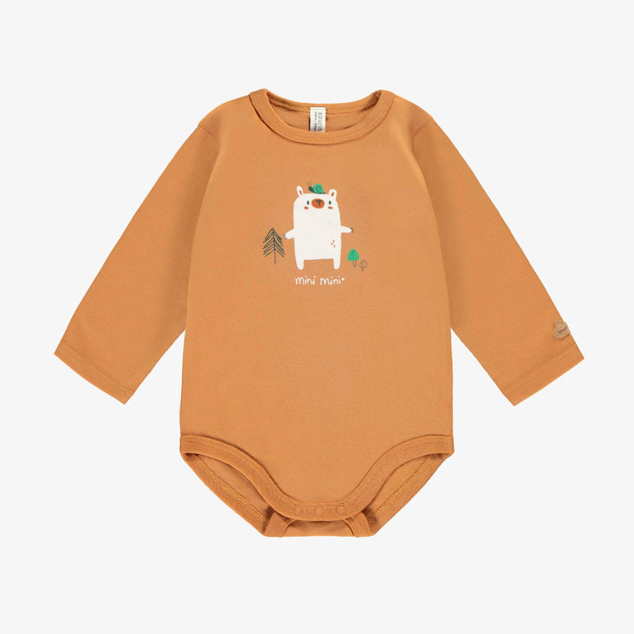 Brown bodysuit with illustration, newborn