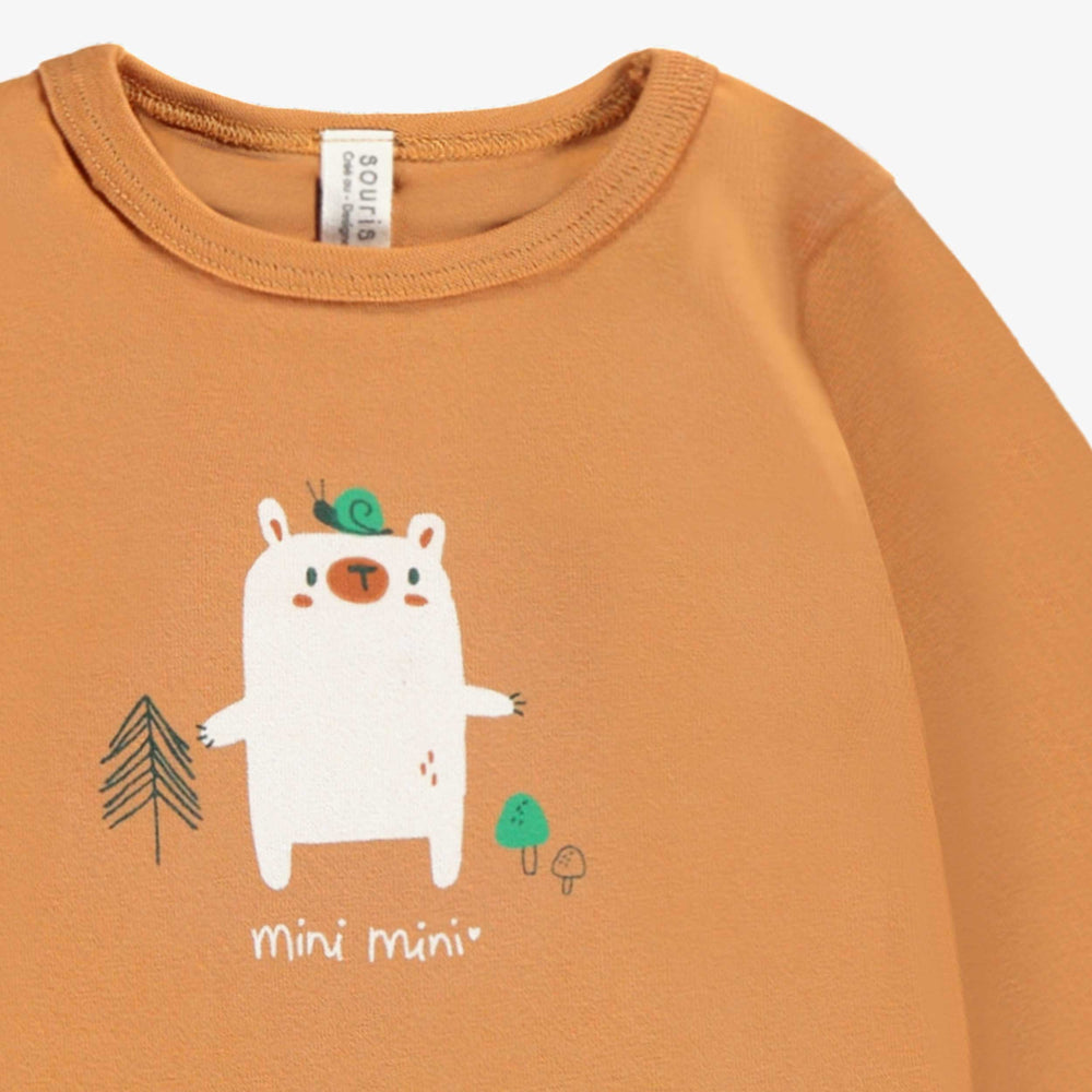 Brown bodysuit with illustration, newborn