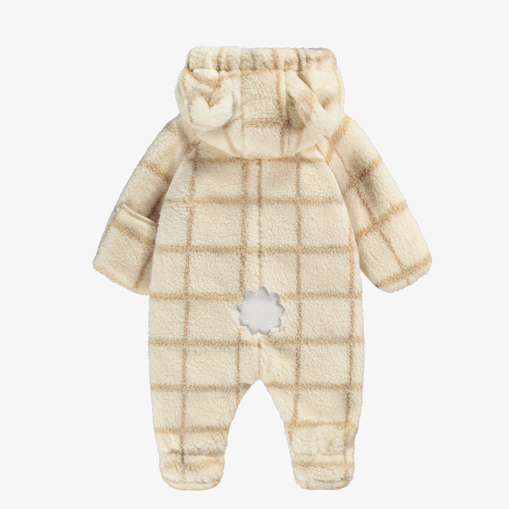 Cream sherpa one piece, newborn