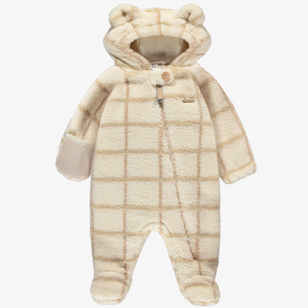 Cream sherpa one piece, newborn