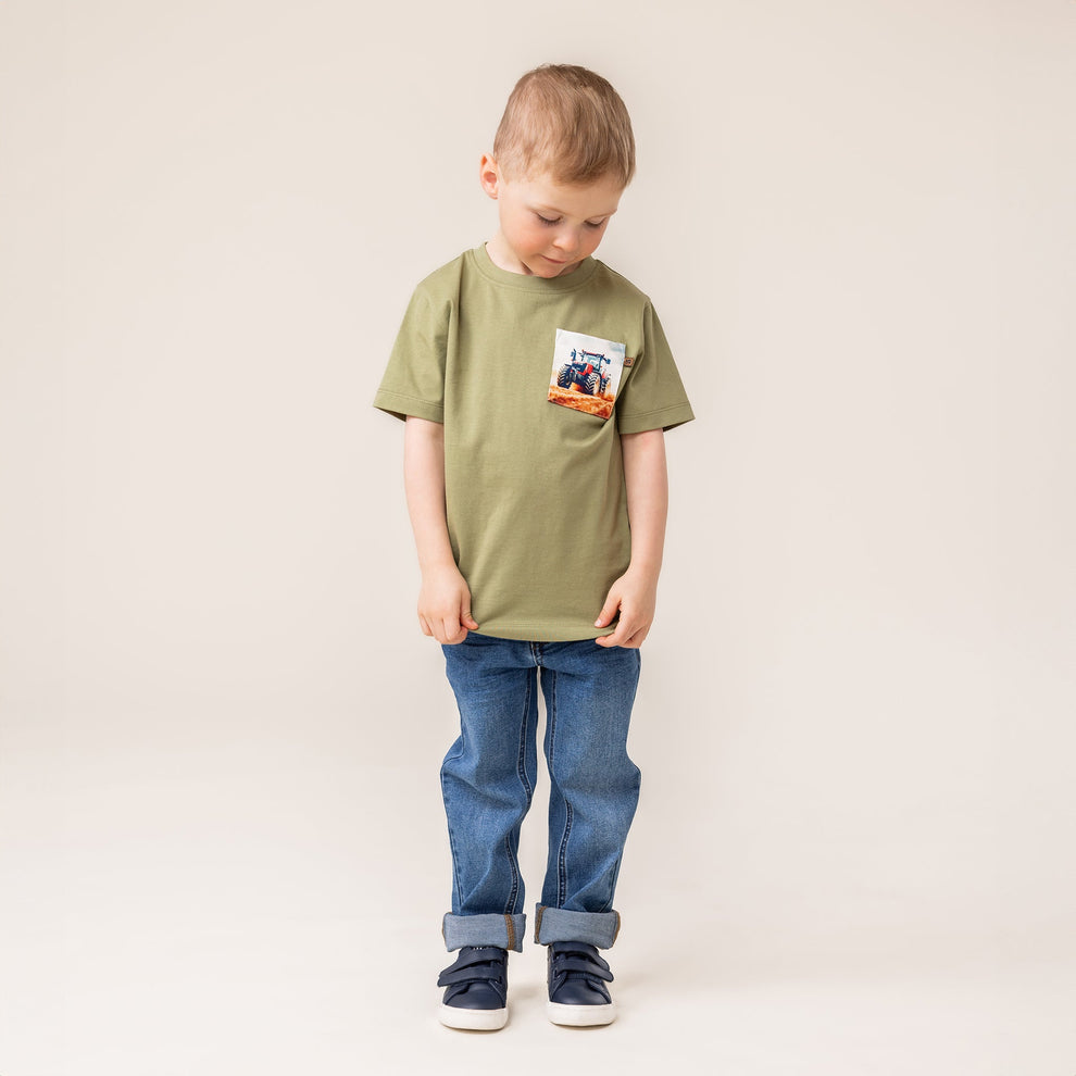 Boys Green Tractor T-shirt