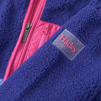 Royal Blue Colourblock Faux Sherpa Jacket