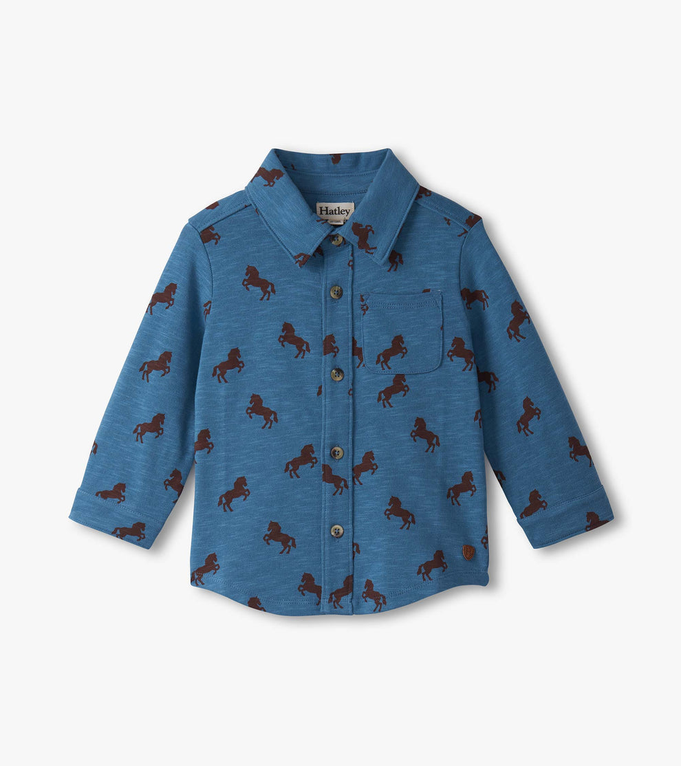 Baby & Toddler Ranch Horses Button Down Shirt