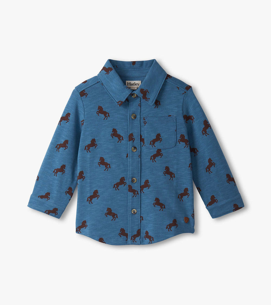 Baby & Toddler Ranch Horses Button Down Shirt