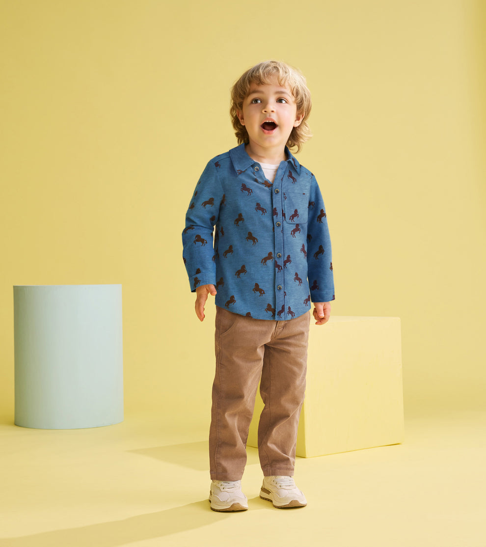 Baby & Toddler Ranch Horses Button Down Shirt