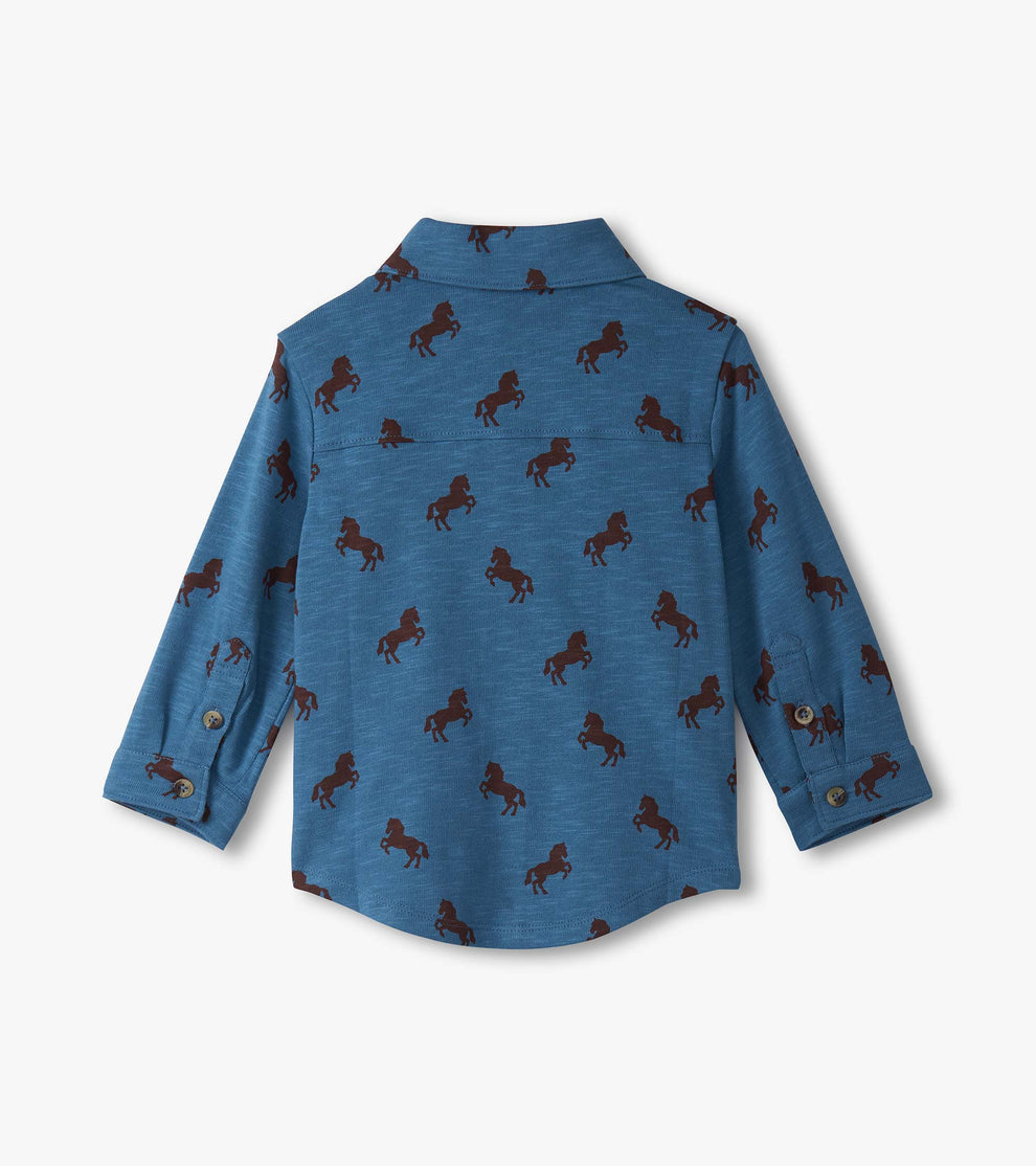 Baby & Toddler Ranch Horses Button Down Shirt