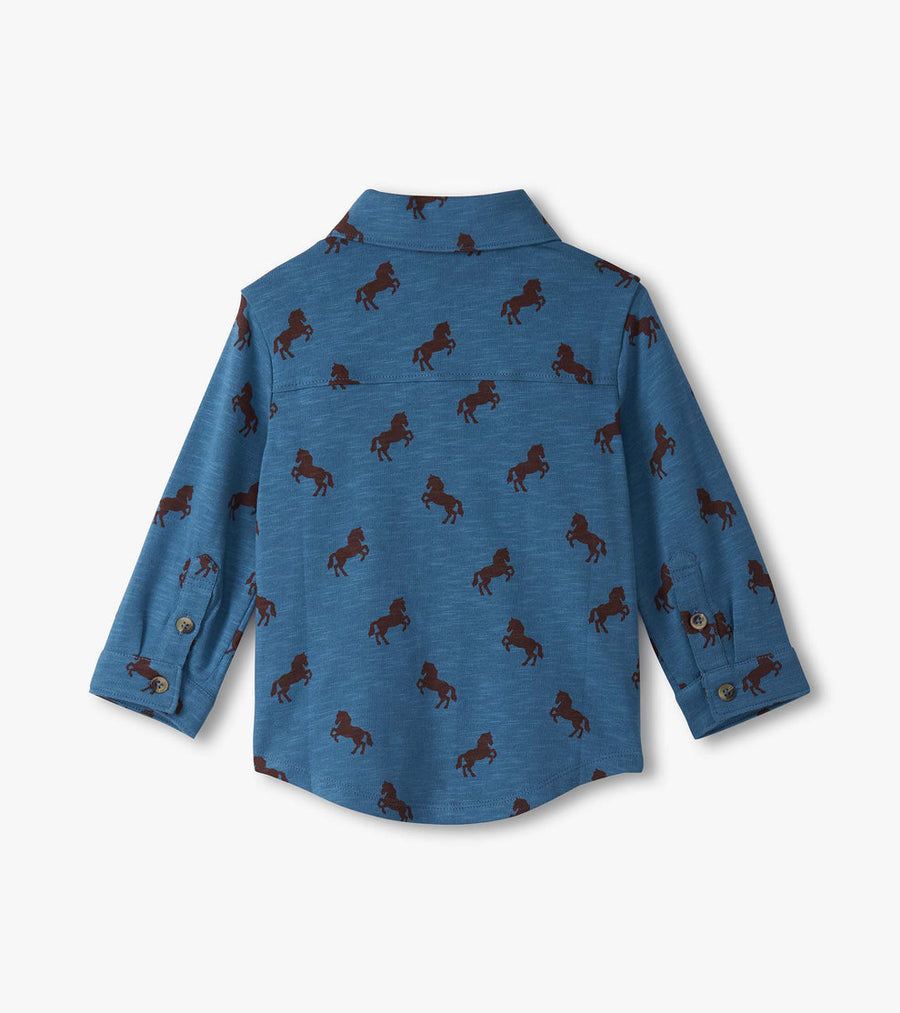 Baby & Toddler Ranch Horses Button Down Shirt