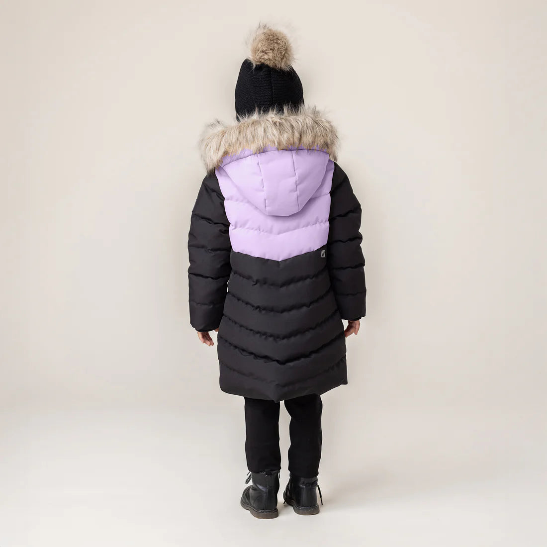 Girls Black Knit Beanie