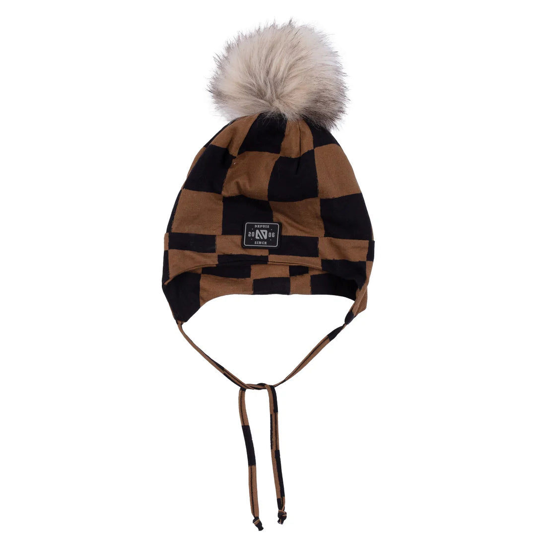 Baby Boy Microfleece Lined Jersey Beanie- Taupe