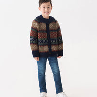 Vintage Fair Isle Shawl Collar Cardigan