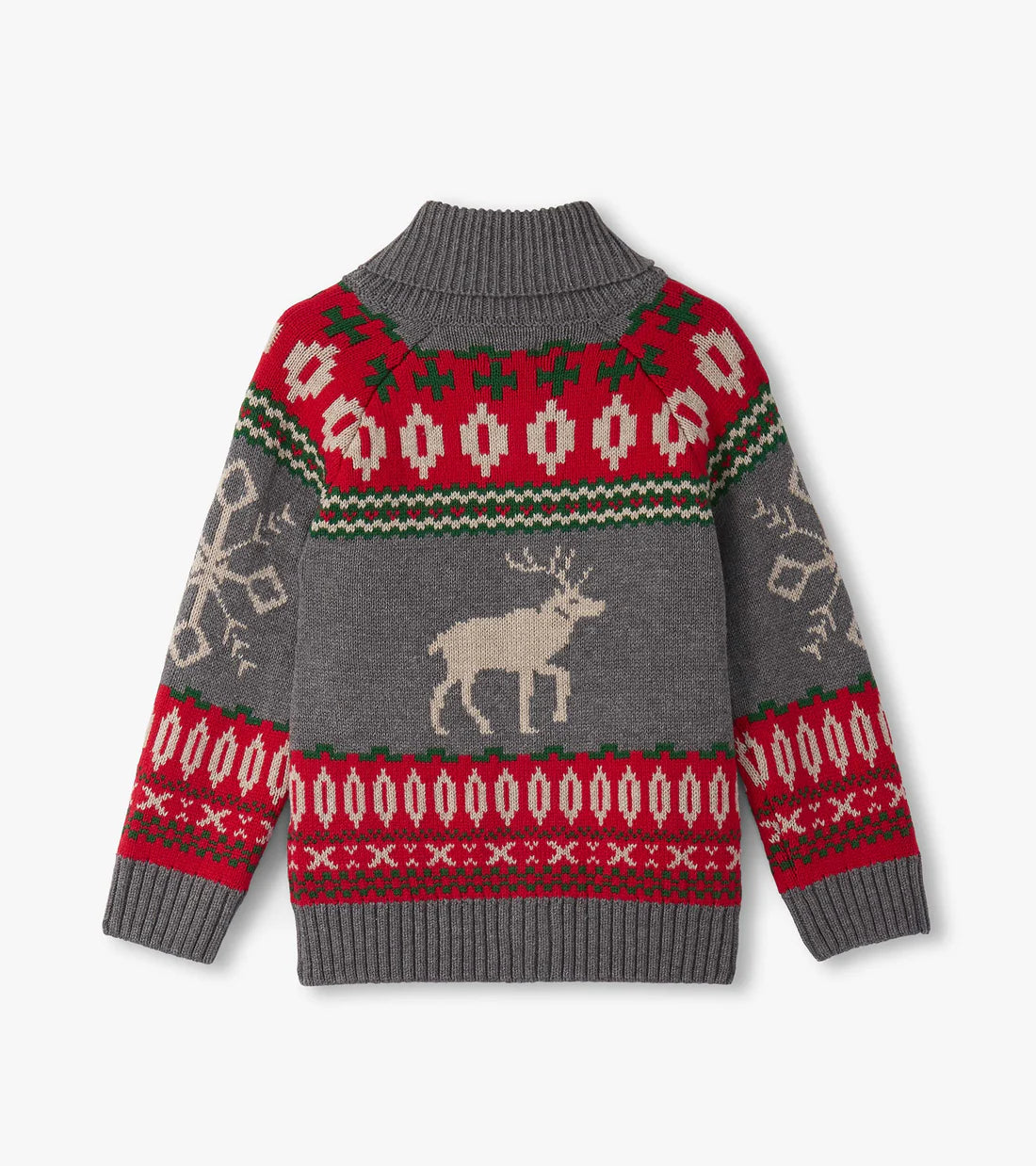 Winter Elk Shawl Collar Cardigan