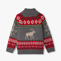 Winter Elk Shawl Collar Cardigan