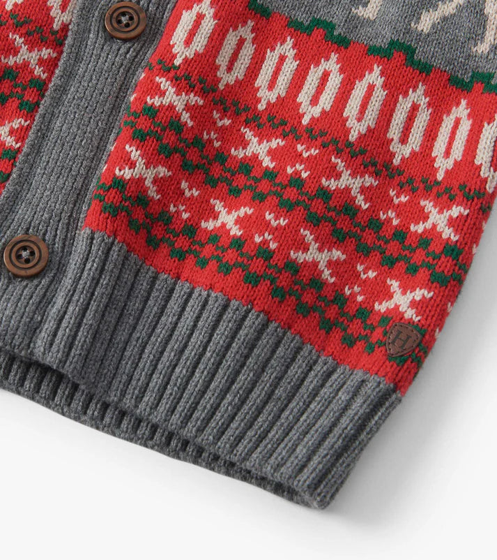 Winter Elk Shawl Collar Cardigan