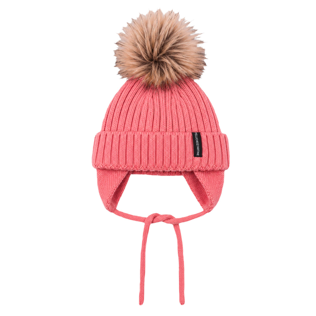 Coral Beanie with Earflaps