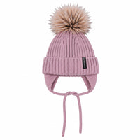 Mauve Beanie with Earflaps