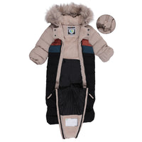 George Baby Boy Beige One-Piece Snowsuit