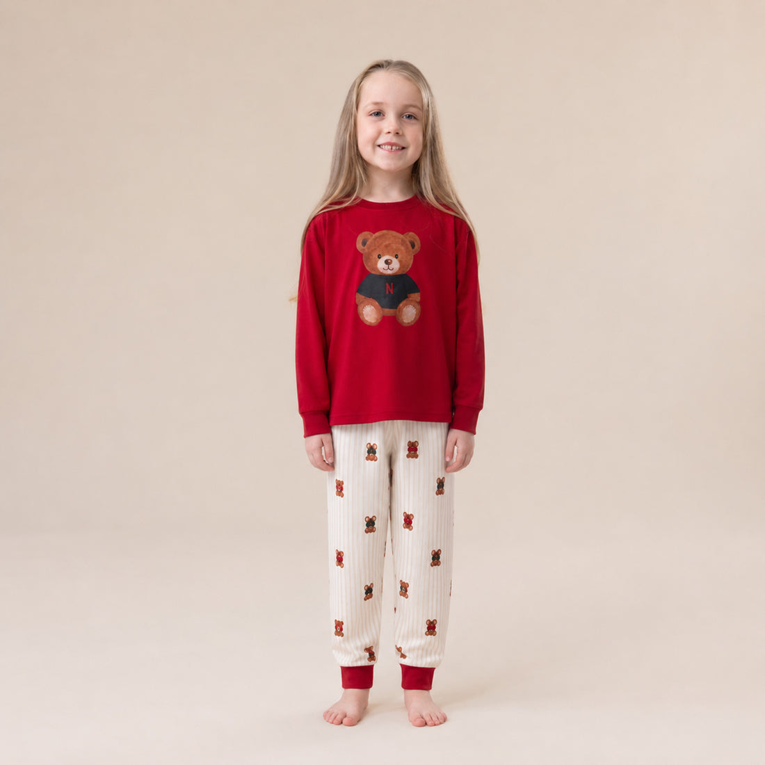 Two-Piece Teddy Bear Pyjamas