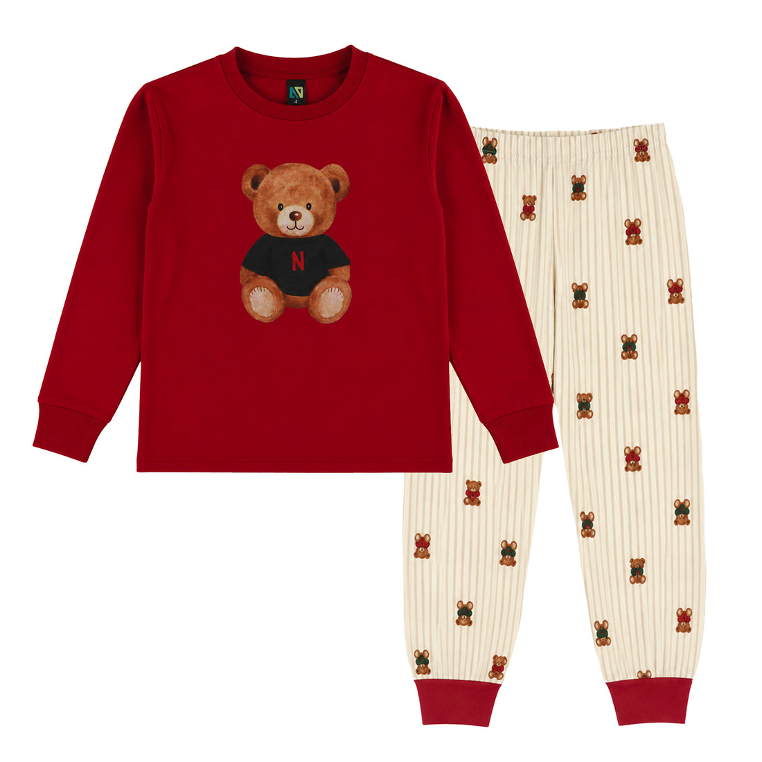 Two-Piece Teddy Bear Pyjamas